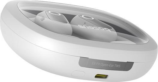 Produktbild Baseus Eli Fit Open- Ear Headset Drahtlose Konnektivität/Musik USB Typ-C Bluetooth Weiss (7.50 h, Kabellos)
