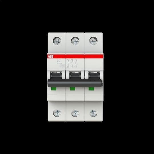 Immagine prodotto ABB S203-C4 Interruttore automatico 4A per M compatto tripolare
