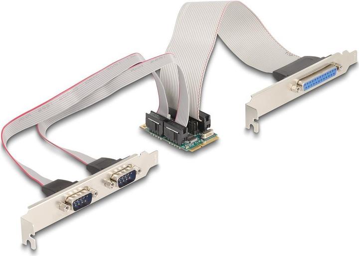 Actual product image Delock Mini PCIe I/O PCIe full size 1 x parallel, 2 x serial
