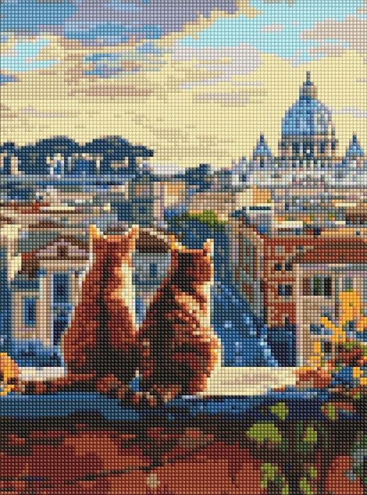 Immagine prodotto Ideyka Quadro Diamante - Gatti a Roma 30 x 40 cm