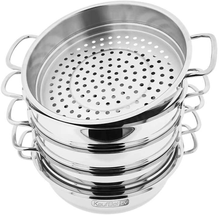 Produktbild BEM 6-tlg Set Dampfkocher (28 cm, Dampfkochtopf, Edelstahl)