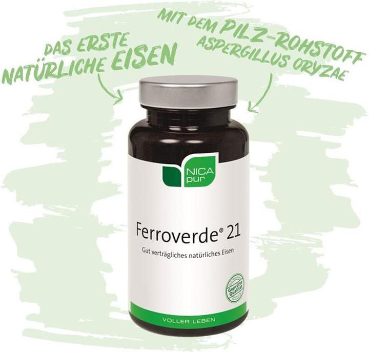 Produktbild NicaPur FERROVERDE Kaps 21 mg pflanzliches Eisen Ds 60 Stk (60 Stück, Kapseln, 71 g)
