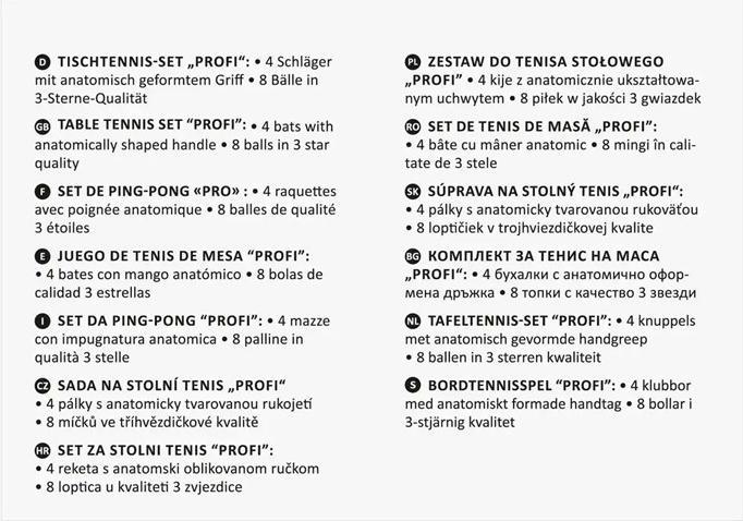 Image du produit Idena Set de ping-pong Profi 13 pièces