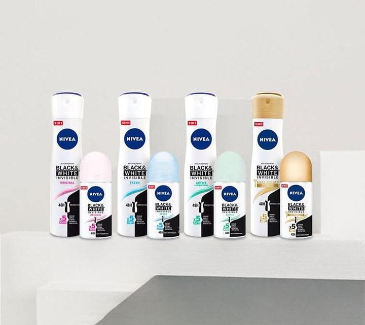 Actual product image NIVEA BLACK & WHITE INVISIBLE ACTIVE deo vapo 200 ml (Spray, 200 ml)