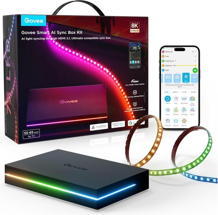 Actual product image Govee AI Sync Box Kit 55-65 (RGBIC, 27.50 cm, Indoor)