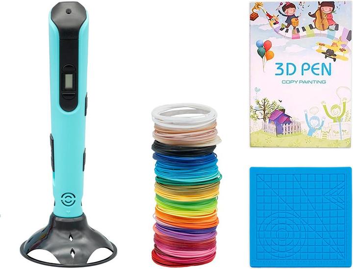 Immagine prodotto Monox Penna 3D Big Pack, set iniziale con filamenti, tappetino in silicone, libretto di modelli - blu