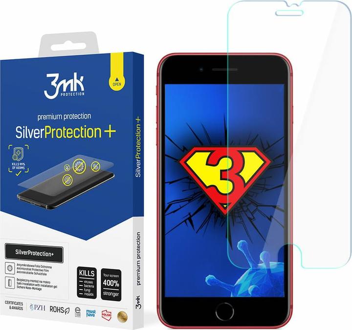 Actual product image 3MK Apple iPhone 8 Plus - SilverProtection+ (1 Piece, Apple iPhone 8 Plus)