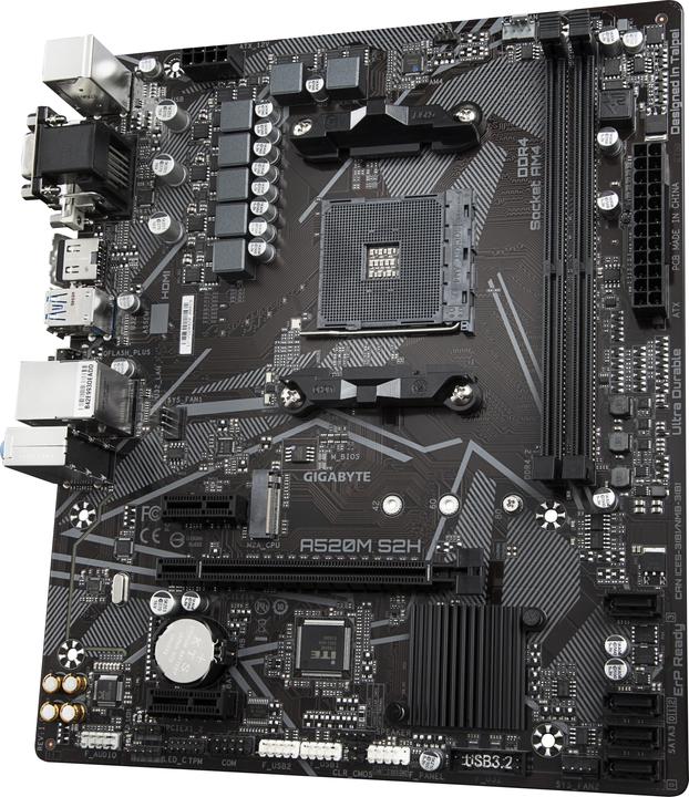 Produktbild Gigabyte A520M S2H 1.0 Prozessorfamilie AMD, Prozessorsockel AM4 (AM4, AMD A520, mATX)