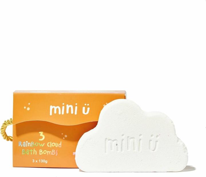 Actual product image Mini U Cloud Bath Bombs Rainbow Trail for Kids Vegan & Cruelty Free Non Toxic