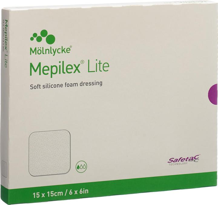 Mepilex Lite Absorptionsverband 15x15cm Silikon (5 x)