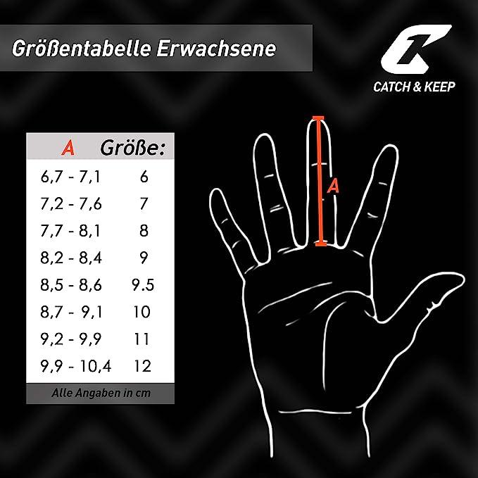 Produktbild Catch & Keep Fussballhandschuhe Fly Protect Gr. 10 Rot Torwart Keeper Goalie Handschuhe (10)