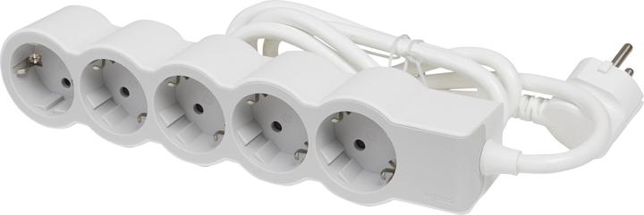 Actual product image Legrand Flat socket strip 5x socket, 1.5 metre cable white-grey 694555 (5 x, CEE 32/3, 1.50 m)