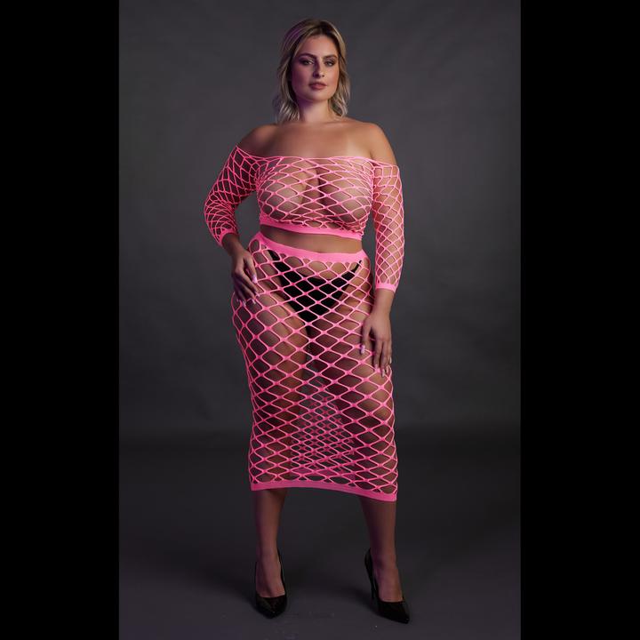 Produktbild Ouch! Long Sleeve Crop Top and Long Skirt (Plus Size)