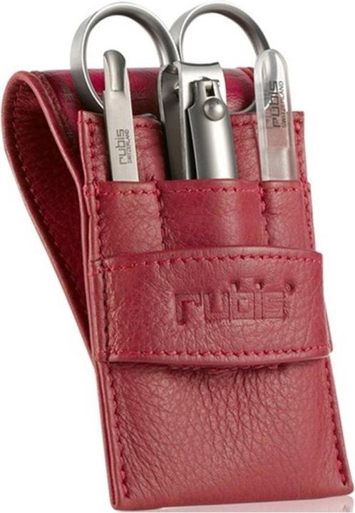Immagine prodotto Rubis Astuccio per manicure in pelle 4 pezzi, rosso