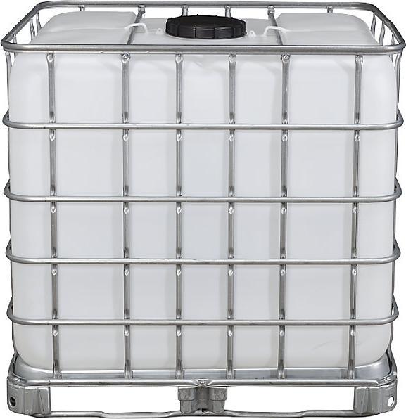 Actual product image kaiserkraft RECOBULK IBC container, UN approval, on steel frame pallet, NW 225 / NW 50. (1000 l)