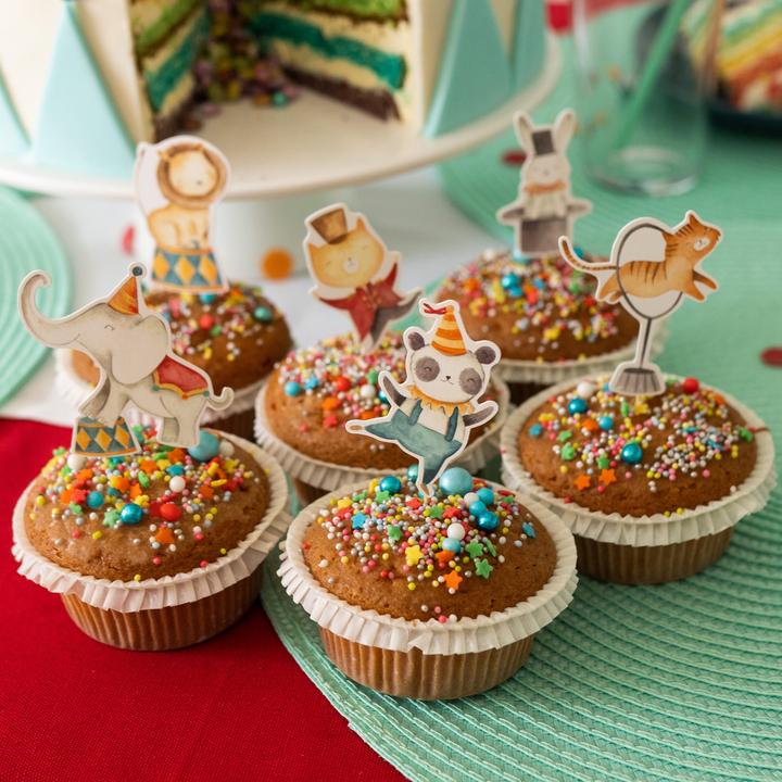 Image du produit Papierdrachen Bâtons pour gâteaux (Anniversaire) - Cirque - Set 3