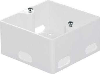 Actual product image Tecline Surface-mounted housing for flush-mounted data sockets, cut-outs for cable entry, pure white RAL