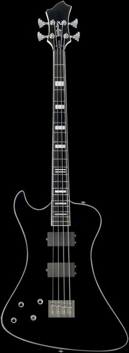 Actual product image Hagstrom E-Bass, Nekromant 4, Black Gloss, Linkshänder (Electric guitar)