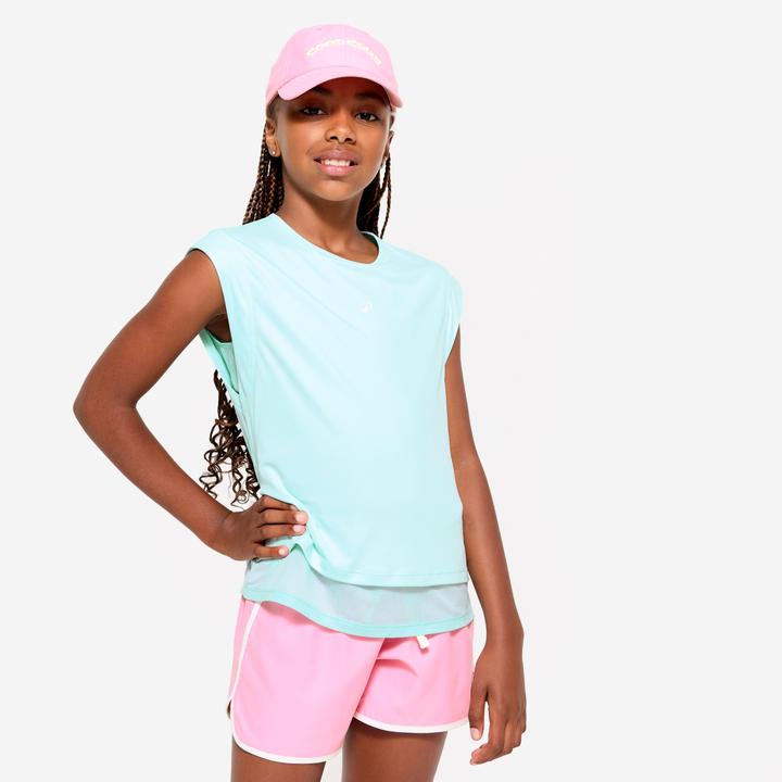 Decathlon T-Shirt 2-in-1 Kinder atmungsaktiv - mintgrün (5, 6)