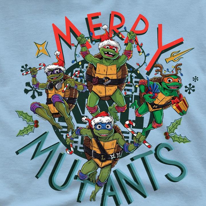 Immagine prodotto Teenage Mutant NT Merry Mutants Maglietta Natale Uomo (L)