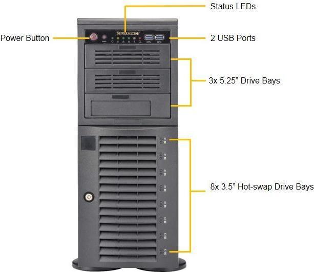 Produktbild Supermicro 7049A-T: 2x Xeon Scalable