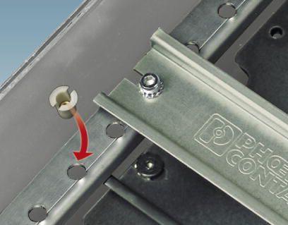 Image du produit Phoenix Contact Rail oméga Contact perforé 500 x 35 x 7.5 mm