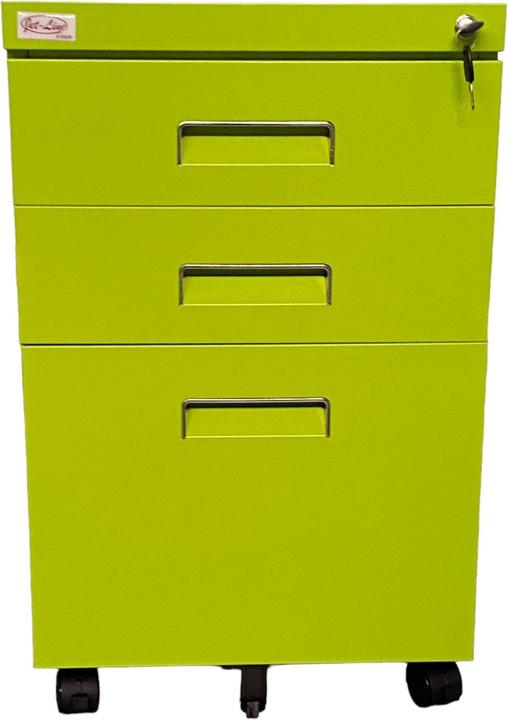 Actual product image Jet-Line PAUL mobile pedestal green Mobile cabinet Office pedestal knock-down