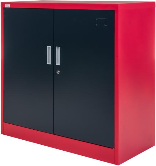Immagine prodotto Jet-Line Mobili per ufficio Armadio per archiviazione KIEW rosso-grigio scuro 90x40x90cm in metallo