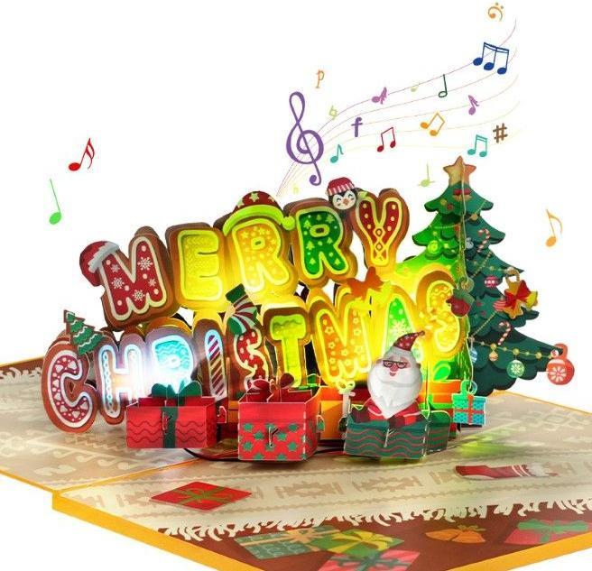 Produktbild MU Classic 3D Pop Up Weihnachtskarte mit Music Music Series (1 Stk.)