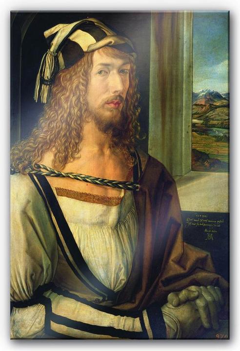 Produktbild Trenddeko Dürer - Selbstbildnis mit Landschaft (75 x 120 cm)