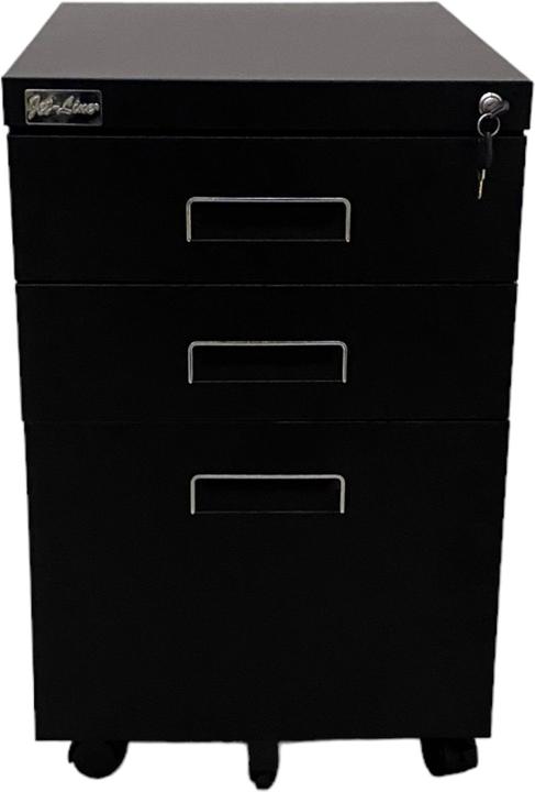 Produktbild Jet-Line Rollcontainer PAUL schwarz Rollschrank Bürocontainer knock-down