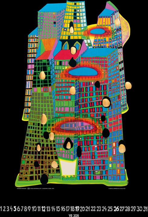 Produktbild Hundertwasser BILDKALENDER ART 49x65 (Harter Einband, Deutsch)