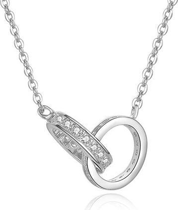 Beneto Silver necklace with connected rings AGS1228 / 47 (L)
