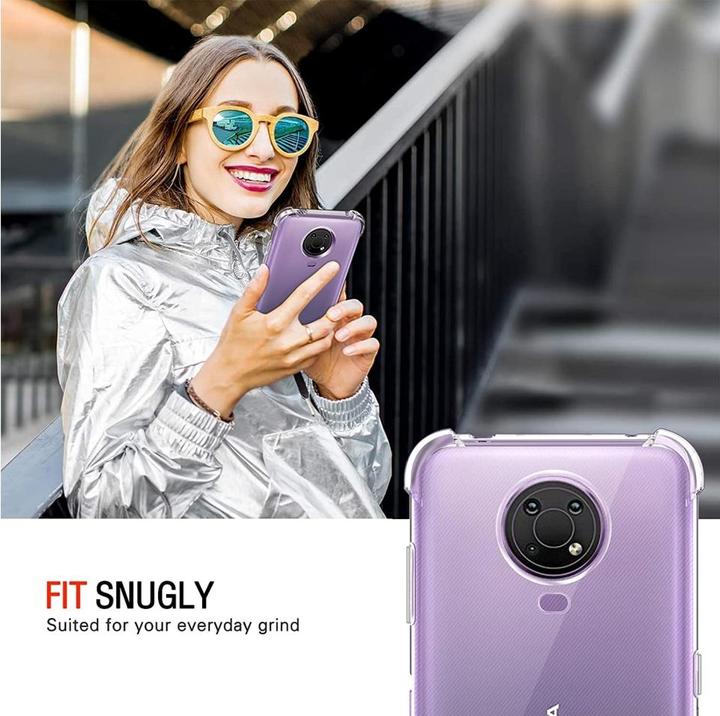 Actual product image Screenguard Nokia G10 Cover Crystal Soft Airbag Bumper (Nokia G10)