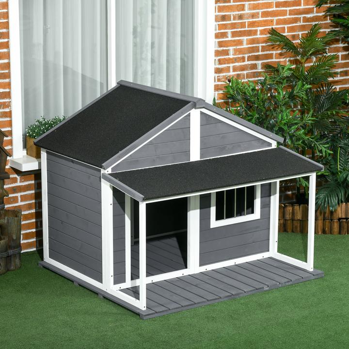 Produktbild PawHut Hundehütte mit erhöhtem Boden (Hundehütte)