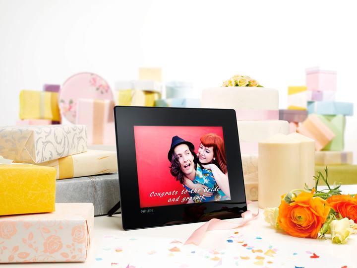 Produktbild Philips SPF4308, 8" Photoframe, JPEG, Schwarz (8", 800 x 600 Pixel)