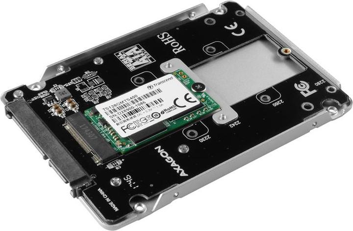 Produktbild Axagon RSS-M2SD Gehäuse für M.2-SATA-SSDs bis 2280 - Aluminium (M.2)