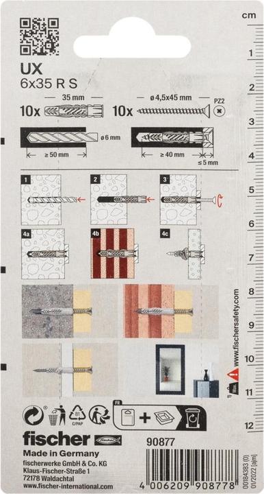 Image du produit Fischer Chevilles pour plaques de plâtre (10 pcs)