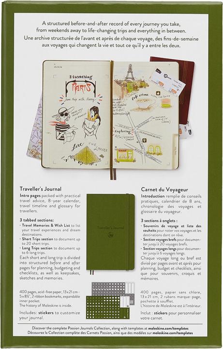 Actual product image Moleskine Traveller's Journal (A5, Special ruling, Hardcover)