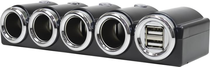 Immagine prodotto PNI Sdoppiatore accendisigari per auto Lighter 04 12V/24V 4 uscite, 2xUSB, display LED