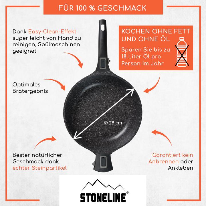 Produktbild Stoneline Imagination PLUS Schmorpfanne 28cm (28 cm, Bratpfanne, Aluminium)