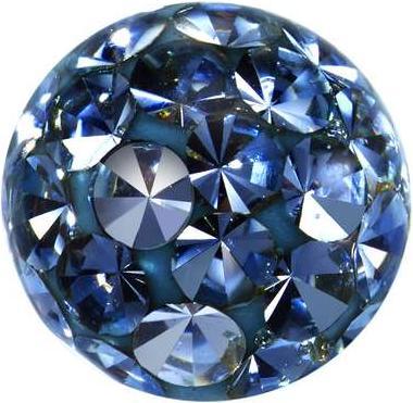 Bijouteria Piercingverschluss (Kristall, Edelstahl, Epoxiharz)