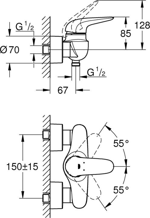 Produktbild Grohe Eurostyle Einhand-Brausebatterie
