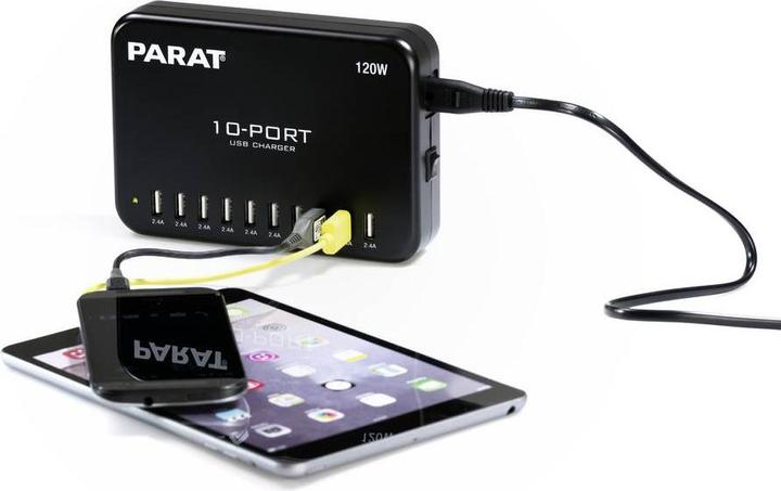 Produktbild Parat Paraproject MC10 Multi Charger für 10x Geräte - USB-Ladefunktion (120 W)