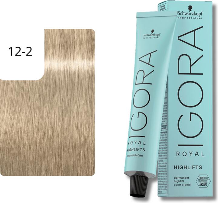 Produktbild Schwarzkopf IGORA ROYAL HIGHLIFTS #12-2 60 ml (12-2 Spezialblond Asch)