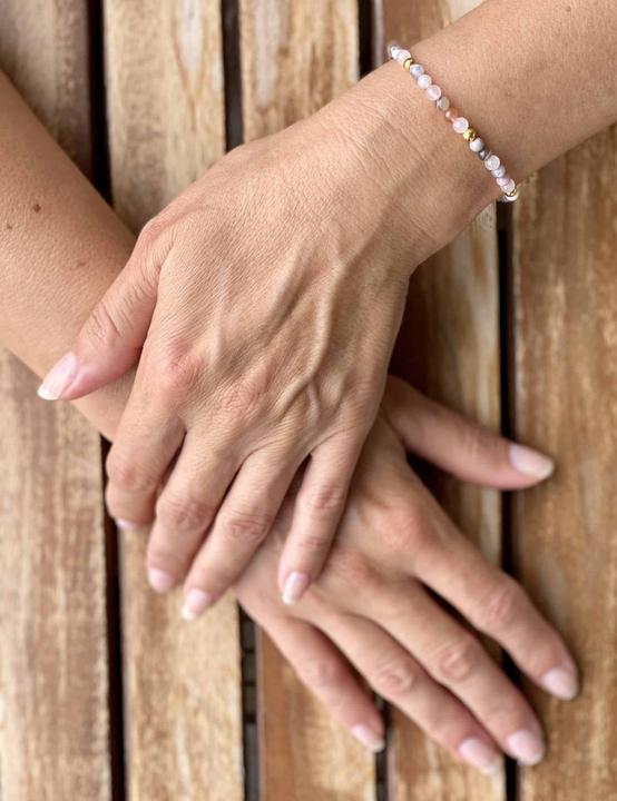 Immagine prodotto Balibay Relina (18 cm, Quarzo rosa, Argento 925, Agata, Pietra preziosa)