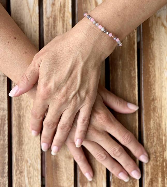 Immagine prodotto Balibay Mia (18 cm, Argento 925, Quarzo rosa, Pietra preziosa, Agata)