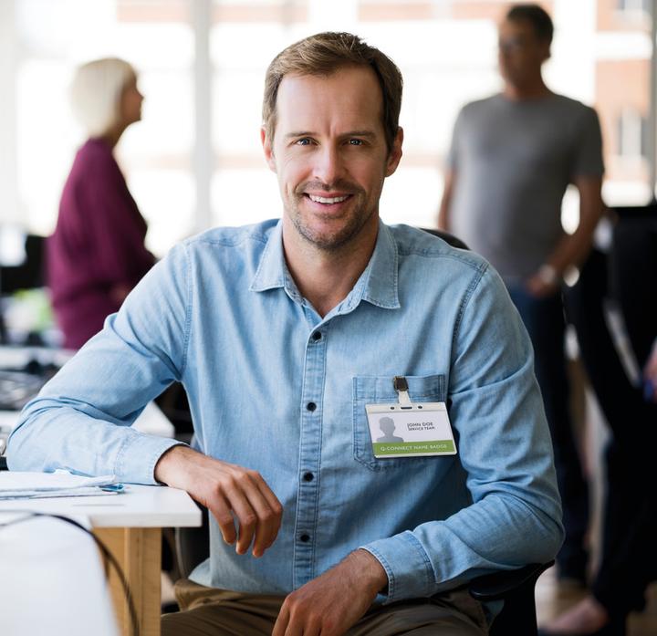 Productafbeelding Q-Connect Harde doos voor bedrijfs-ID-kaarten met clip