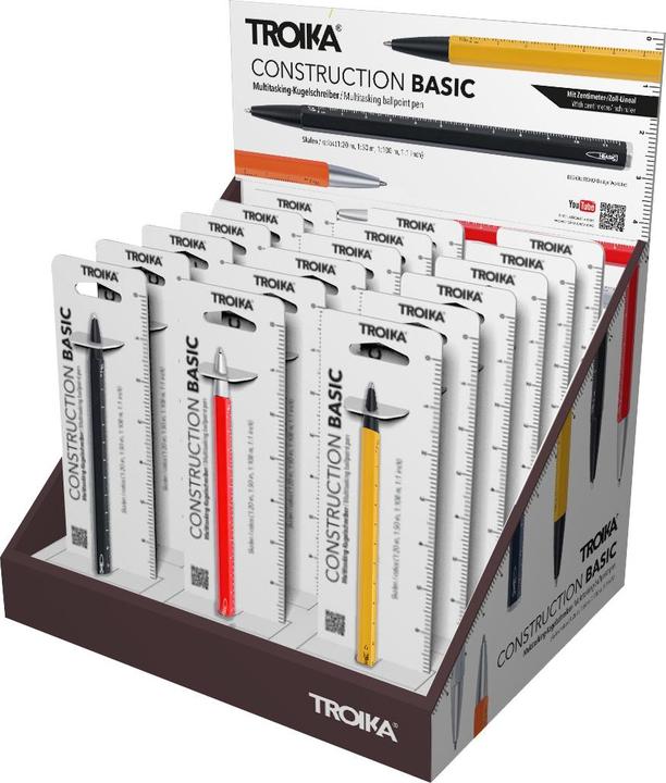 Actual product image Troika Thekendisplay 18XCONSTRUCTION BASIC multitasking pen (Mixed colours)