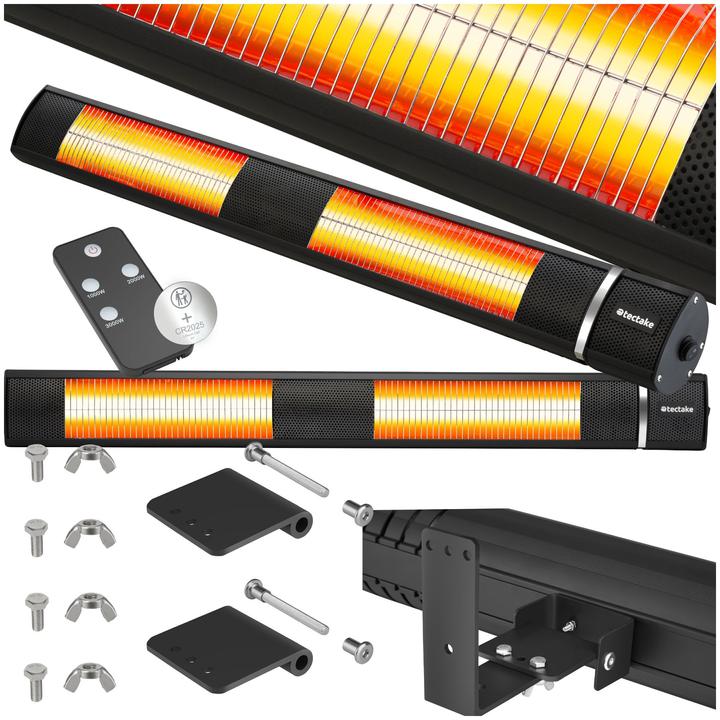 tectake Riscaldatore radiante a infrarossi (3000 W)